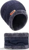 Woolen winter cap with warmer (acrylic/fleece, onesize, 2-in-1 accessory for outdoor activities)