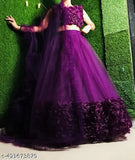 Indian heavy semi-stitched Lehenga Choli, embellished with zari embroidery on art silk and net. Free size, perfect for any occasion