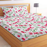 3D printed glace cotton floral kids bedsheets combo pack (2 bedsheets, 4 pillow covers), ideal for summer use by kids. Superfine quality, made in India