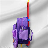 Purple waterproof travel trolley bag, Indian Riders SEA GIRL design, 40L capacity for school essentials and pencils. Durable polyester material with adjustable straps
