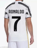 Juventus Ronaldo 7 polyester football t-shirt for men, short sleeves, printed design, XS (18in chest size)