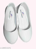 Kids white patent leather school shoes - durable, comfortable, stylish for girls (New)