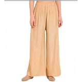 Golden rayon women's casual ankle-length palazzo, solid design, free size