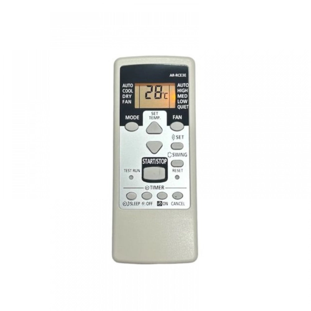 White infrared AC remote No. 23W (with backlight), compatible for Window/Split O General AC, ergonomic design, long-distance range, zinc carbon battery