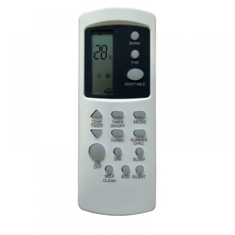 White infrared remote compatible with Carrier AC Remote Control, long range of 30 feet for easy operation from sofa, divan or bed