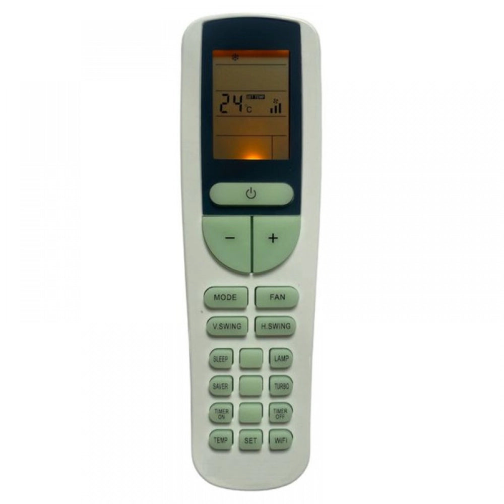 White infrared remote No. 133B (with Backlight), compatible for Forbes AC Remote Control, long-distance range of 30 feet, ergonomic design