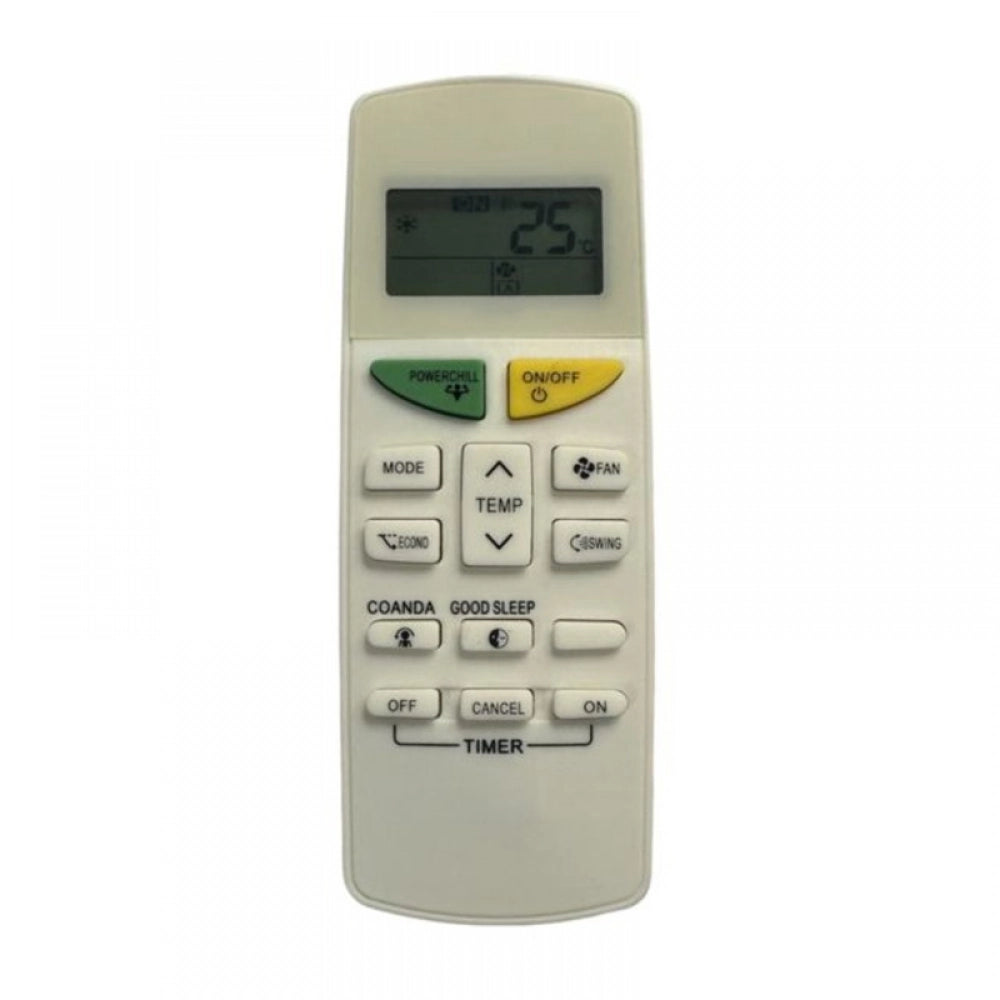 White infrared remote No. 132J (No Backlight), compatible with Daikin & Daikin Inverter AC, ergonomic design for long-distance control up to 30 feet