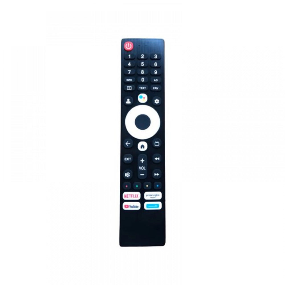 Black infrared remote No. 1174 (with Voice), compatible with Lloyd Smart TV LCD/LED, easy grip design, zinc carbon battery, maximum range 30 feet