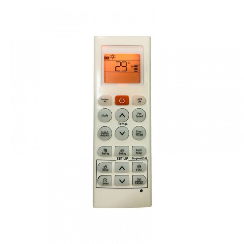 White infrared remote No. 36J (with backlight), compatible for LG AC control, long-range operation from sofa or bed