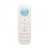 White infrared remote compatible with Bluestar AC Remote No. 301 (with backlight), offers long-range control for devices from any room corner, ergonomic design and lightweight for easy grip