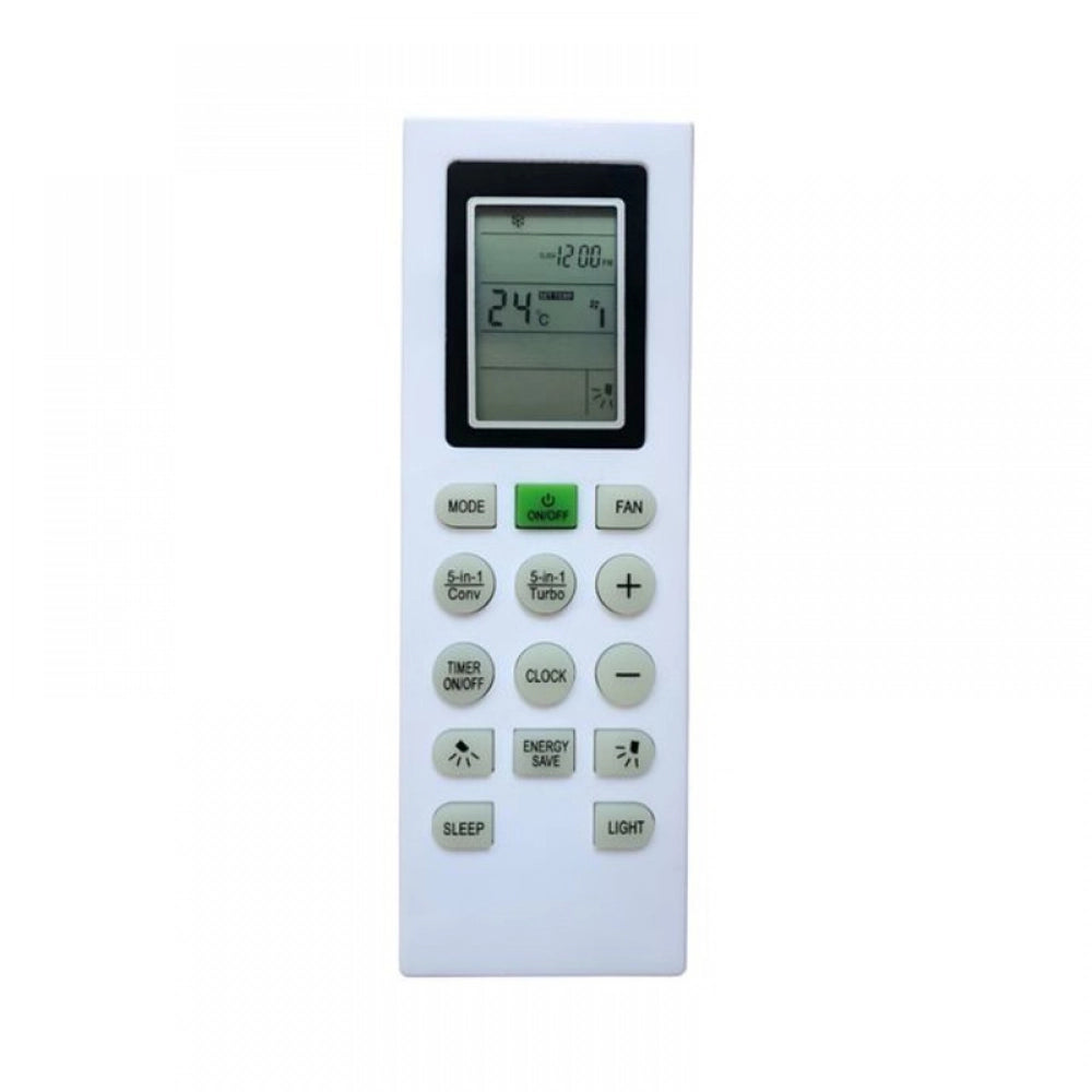 White infrared remote compatible with Bluestar AC Remote No. 226B, offers long-distance control and ergonomic design for comfortable use