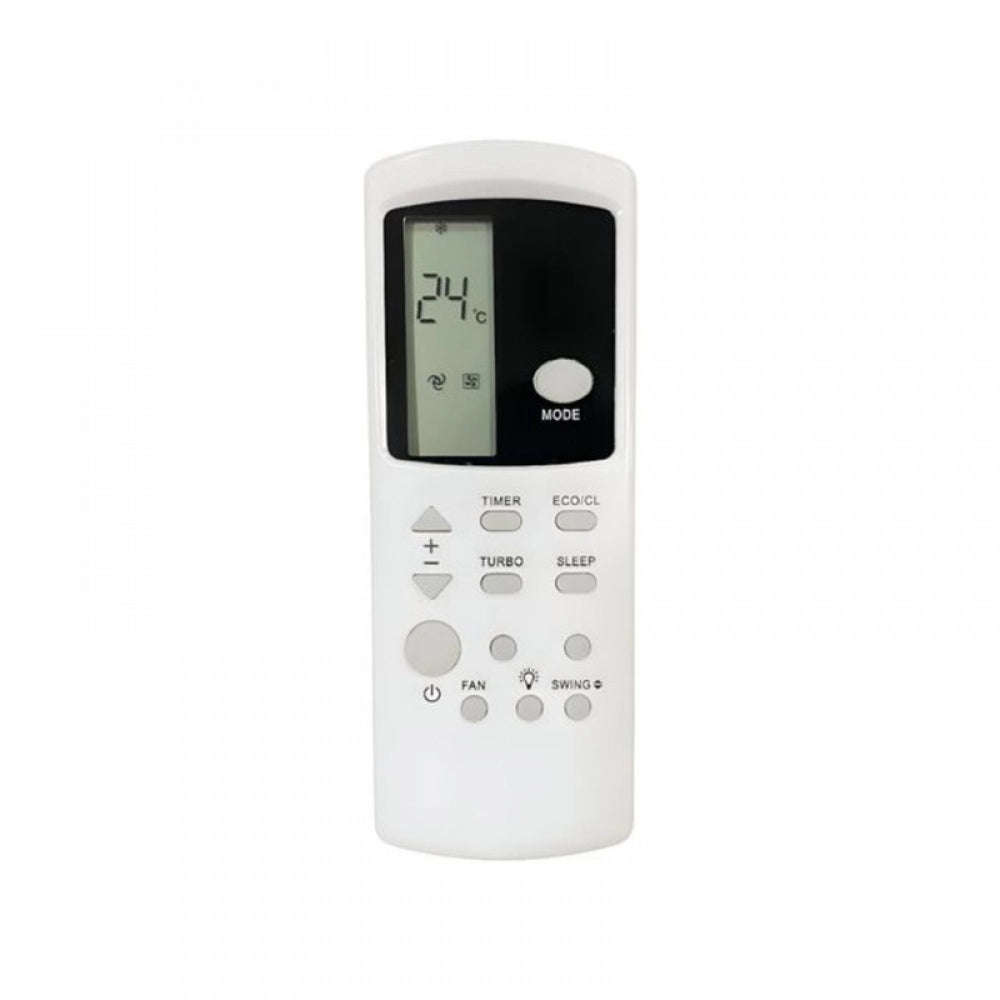 White infrared remote for Amazon Basics AC Remote Control, compatible with No. 210C, offers long-range operation and ergonomic design