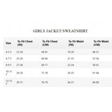 Pink fleece embellished long sleeves sweatshirt for girls on display stand