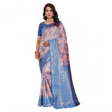 Pink Banarasi Silk Jaquard Woven Saree with Unstitched Blouse (5.5Mtr)