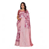 Pink Banarasi Silk Jaquard Woven Saree with Unstitched Blouse (5.5Mtr)