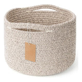 Cotton Kidi 9x7 Inch Pack of 3 Storage Basket For Clothes (Light Brown)