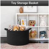 Cotton Basket 14x12 Inch Storage Basket For Clothes (Black)
