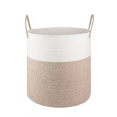 Cotton 12x14 Inch-Kidi-Handle Storage Basket For Clothes (Kidi-White)