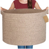 Cotton Kidi storage basket, 14x12 inches, multi-purpose organizer for bathroom, living room & kitchen, kids toy basket