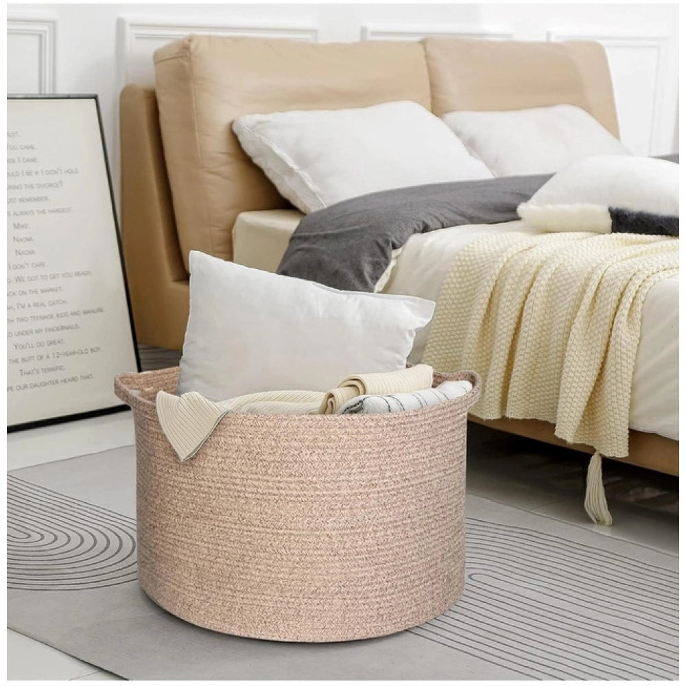 Cotton Kidi 14x12 inch storage basket for clothes - versatile organization solution for bathroom, living room, kitchen