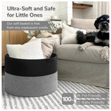 Cotton 16x14 Inch Pack of 1 Storage Basket For Clothes (Black)