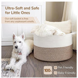 Cotton Kidi- 16x14 Inch Pack of 1 Storage Basket For Clothes (Kidi-White)