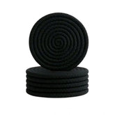 Cotton 6 Pcs Set Tea Coaster 6 Pcs Set (Black)