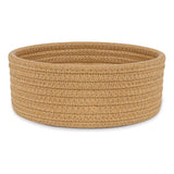 Cotton 8x3 Inch Round 1 Pcs Bedside Organizer (Beige)