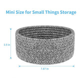 Cotton 8x3 Inch Kidi Round 1 Pcs Bedside Organizer (Black)