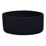 Cotton 8x3 Inch Round 1 Pcs Bedside Organizer (Black)