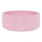 Cotton 8x3 Inch Round 1 Pcs Bedside Organizer (Pink)