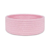 Cotton 8x3 Inch Round 1 Pcs Bedside Organizer (Pink)