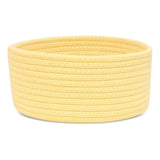 Cotton 8x3 Inch Round 1 Pcs Bedside Organizer (Yellow)