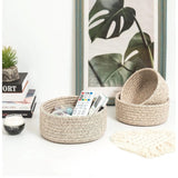 Cotton 8x3 Inch Kidi Round 3 Set Bedside Organizer (Kidi)