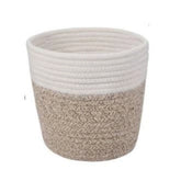 White cotton Kidi flower pot, versatile storage solution for bathroom, living room, or kitchen organizer