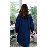Women's Casual Denim Full sleeve Dress (Blue)