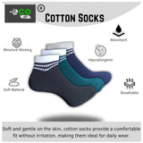 Multicolor unisex casual cotton printed low cut socks: anthra, light grey, blue collection
