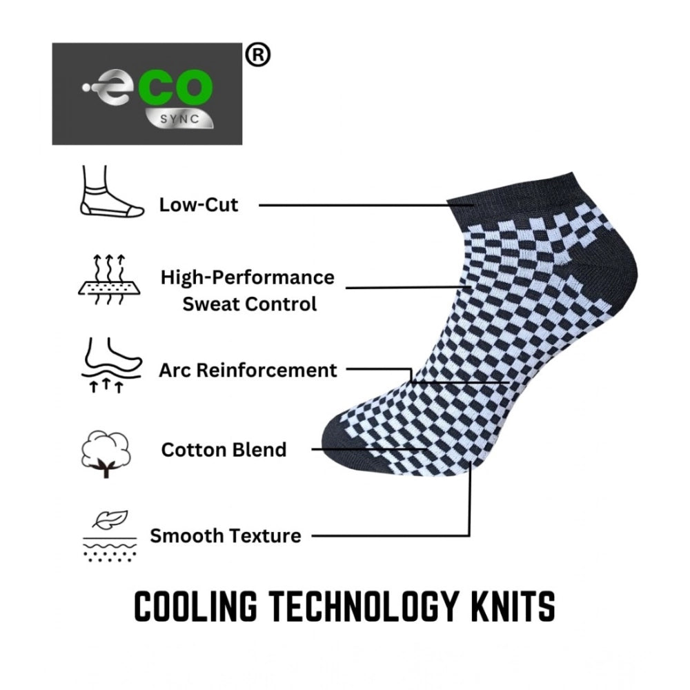 Multicolor unisex casual cotton printed low cut socks: Black, olive, blue - versatile footwear for everyday wear