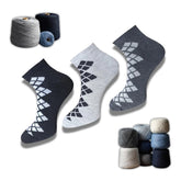 Multicolor unisex casual cotton printed low cut socks: anthra, black, light grey for everyday wear