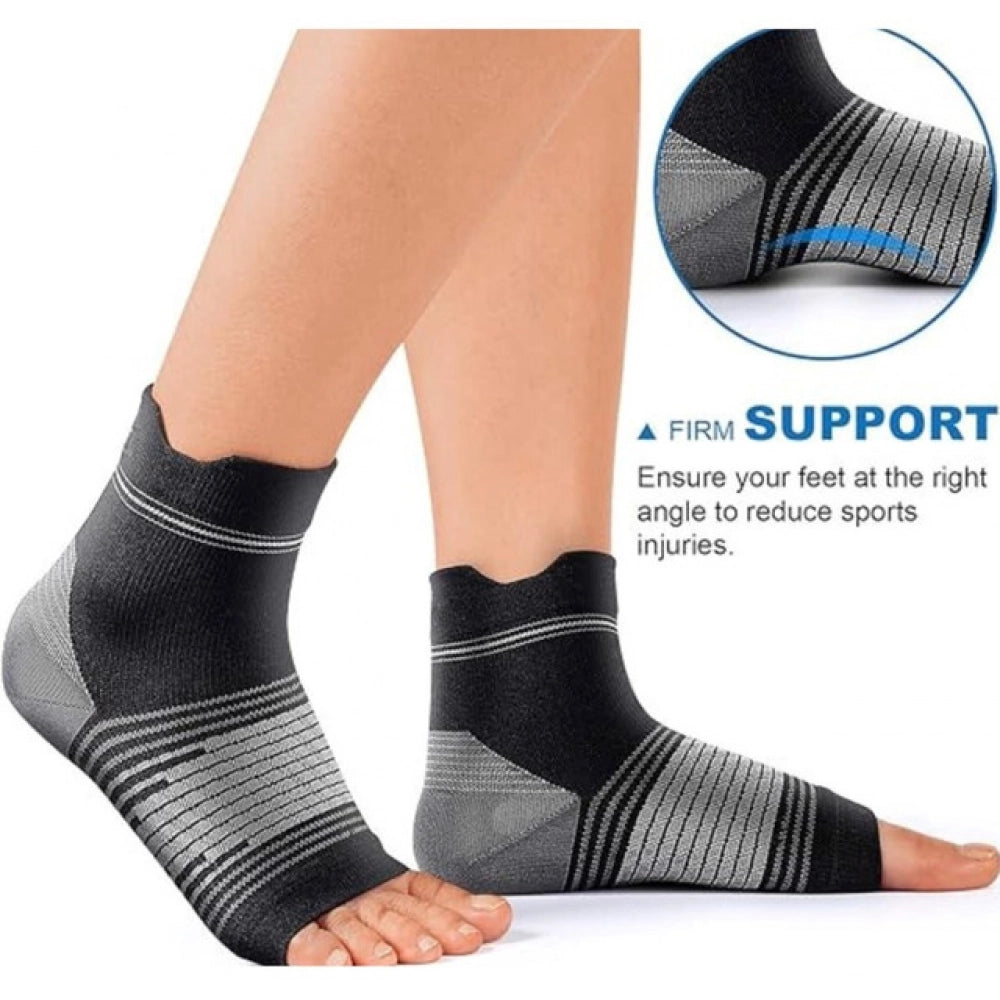 Multicolor unisex casual cotton ankle-length support socks with printed design, ideal for everyday wear