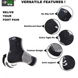 Multicolor unisex casual cotton printed ankle length support socks for everyday wear, black version displayed