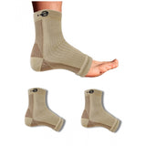 Multicolor unisex casual cotton printed ankle length support socks, beige material for everyday comfort