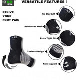 Multicolor unisex casual cotton printed ankle length support socks - black, low cut style for everyday wear