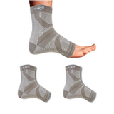 Multicolor unisex casual cotton printed ankle length support socks, skin-white on feet