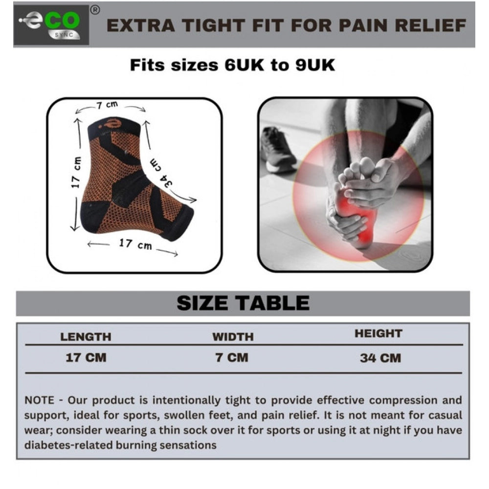 Multicolor unisex casual cotton printed ankle-length support socks - burnt orange & black