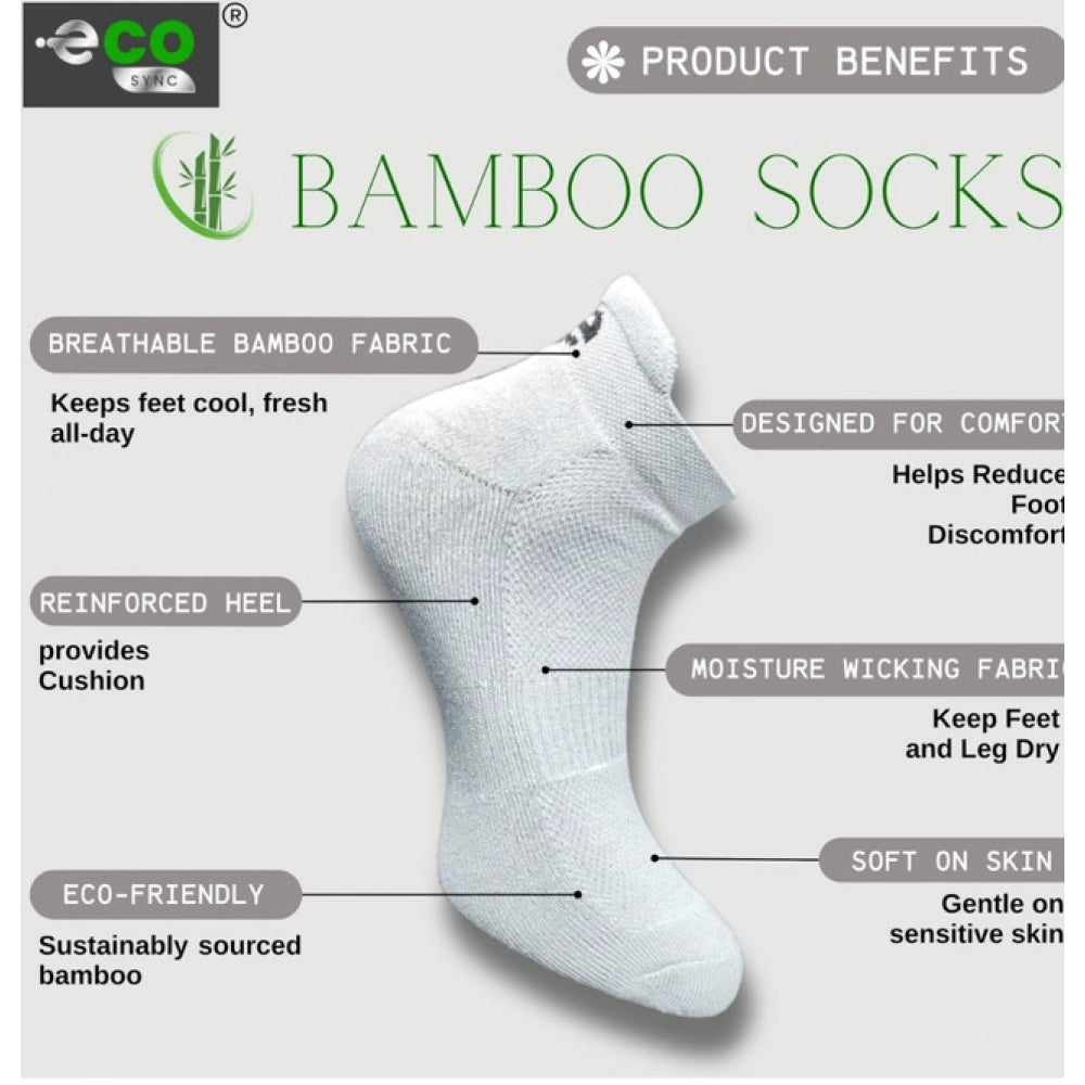 Multicolor unisex casual cotton printed ankle socks: Light grey, olive, navy blue, off white