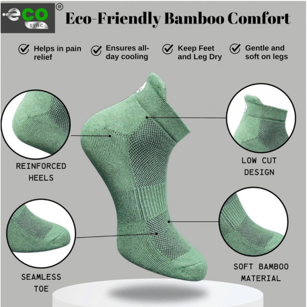 Multicolor unisex casual cotton printed ankle socks: Sky blue, light grey, olive, navy blue (actual product colors may vary)