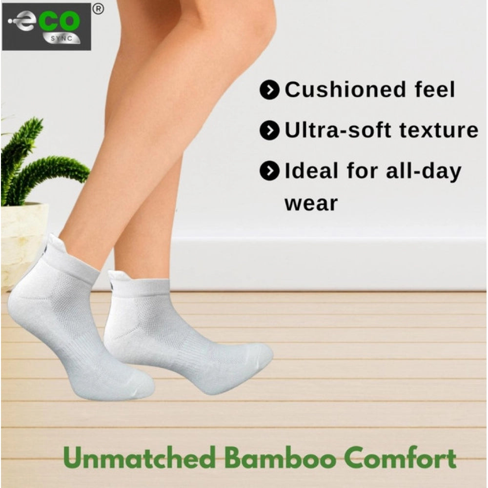 Multicolor unisex casual cotton ankle socks: dark grey, olive, sky blue, off white (patterned)