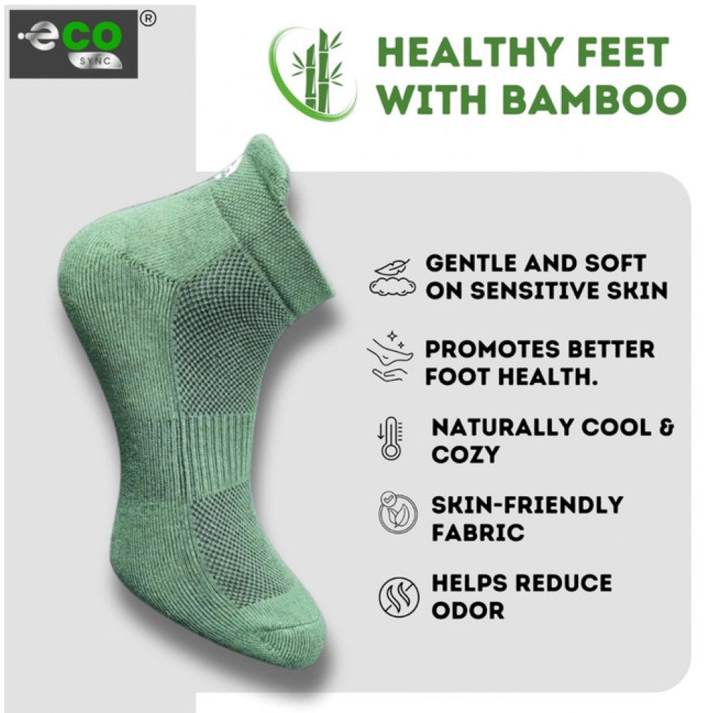 Multicolor unisex casual cotton printed ankle socks (olive, sky blue, black) - versatile footwear for everyday comfort