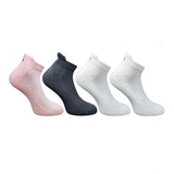 Multicolor unisex casual cotton printed ankle-length socks: Light Peach, Black, Off White